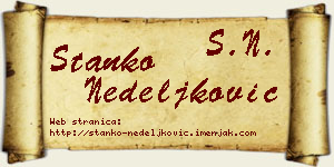Stanko Nedeljković vizit kartica